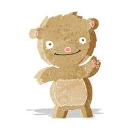 cartoon waving teddy bear N85