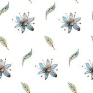 Background with watercolor flowers