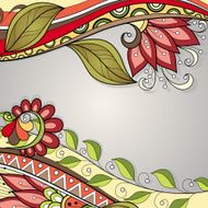 Vector Colored Floral Background Hand Drawn Texture N77