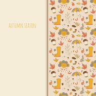 Autumn objects Seasonal texture Use as a greeting card