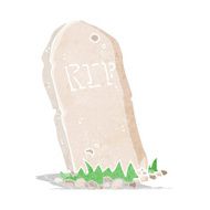 cartoon spooky grave N87