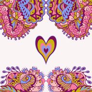 Colorful abstract love card