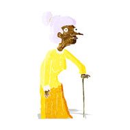 cartoon old woman N23
