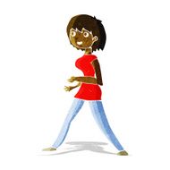 Cartoon Woman Walking N17