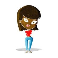 cartoon confused woman N171