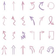 Vector Set of Hand Drawn Arrows N3