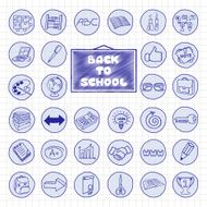 Doodle school buttons N2