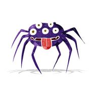 cartoon gross halloween spider N27