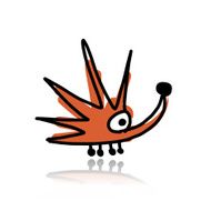 Funny hedgehog sketch for your design N7