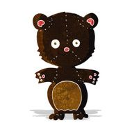 cartoon happy black bear N8