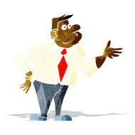 cartoon businessman asking question N15