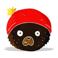 cartoon teddy bear face N29