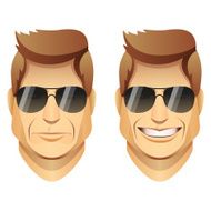 male faces with sunglasses