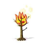 cartoon burning tree N45