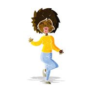 cartoon woman dancing N50