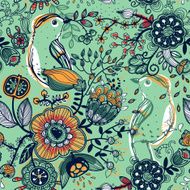 Vector floral seamless pattern N9
