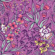 Vector floral seamless pattern N10