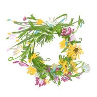 Floral wreath sketch for your design N4