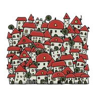 City sketch background for your design N8