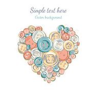 heart of the clothes buttons