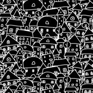 City sketch seamless pattern for your design N14