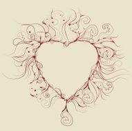 Messy Hand Drawn Heart Illustration N2