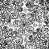 Seamless pattern with snowflakes and cucumbers