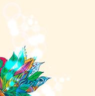 texture with abstract flowers