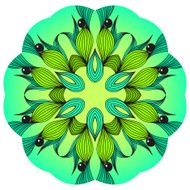 green and blue mandala