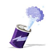 cartoon fizzing soda can N59