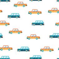 Lovely colorful cars seamless background pattern