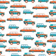 Lovely colorful cars seamless background pattern N2