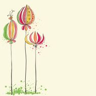 Doodle floral design N6