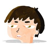 cartoon annoyed boy N58