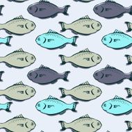 Seamless pattern from fishes N5