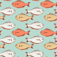Seamless pattern from fishes N7