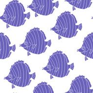 seamless vector pattern with fishes N2