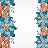 Vector Colored Floral Background Hand Drawn Texture N79