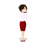 cartoon businesswoman ignoring N12