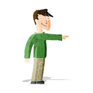 Cartoon Man Pointing N313