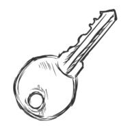Vector Single Sketch Modern Key