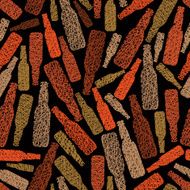 Pub theme seamless background Beer bottles pattern