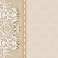 Abstract background lacy frame border pattern wedding invitation card design N16