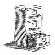 Filing Cabinet Drawing