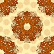 chocolate flower seamless pattern