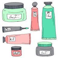 Creme bottles and tubes sketch