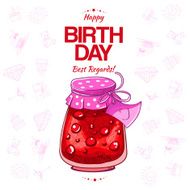 Jam present bright colors illustration
