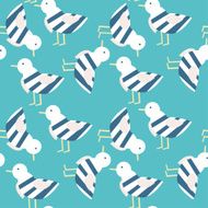 Seaguls seamless vector background