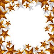 Stars border made in contemporary geometric style vector