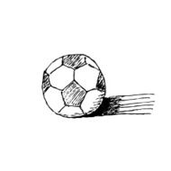 Hand-drawn soccer ball